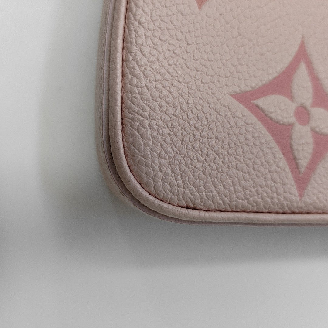 EASY POUCH ON STRAP Monogram Calfskin Pink