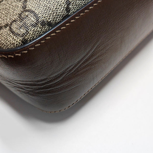 Authenticated pre-owned  Horsebit 1955 Small Coated Canvas Beige - Crossbody Bag at Looply