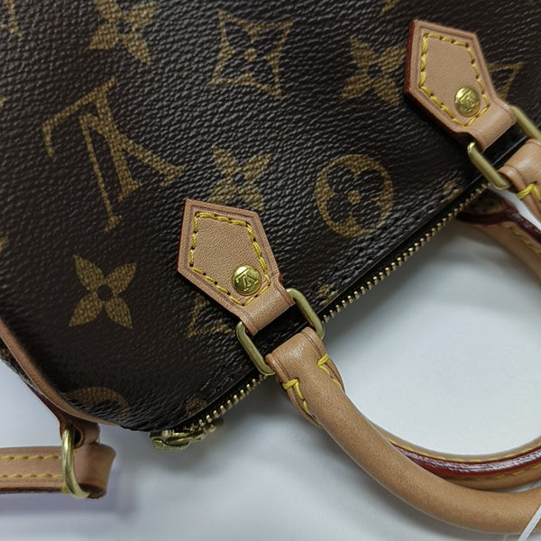 SPEEDY Nano Monogram Coated Canvas Brown