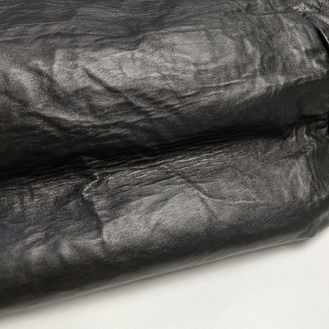 Lambskin Top Handle Bag Black