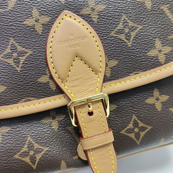 DIANE Monogram Coated Canvas Brown