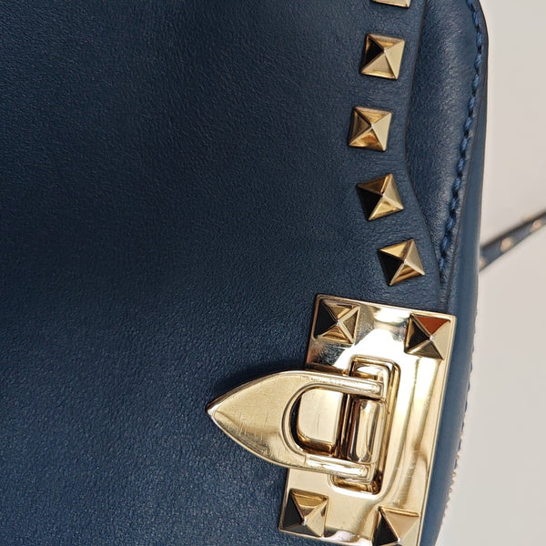 Calfskin Shoulder Bag Blue