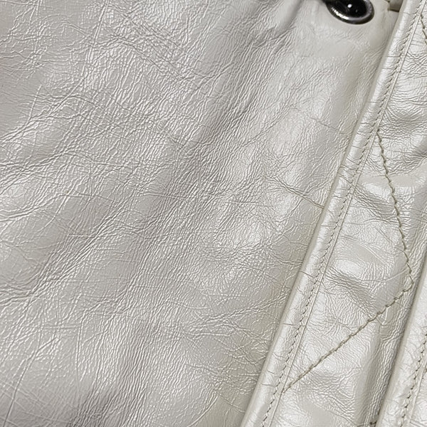 NIKI Medium Chevron Calfskin Beige