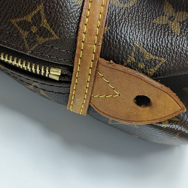 MONTORGUEI PM Monogram Coated Canvas Brown