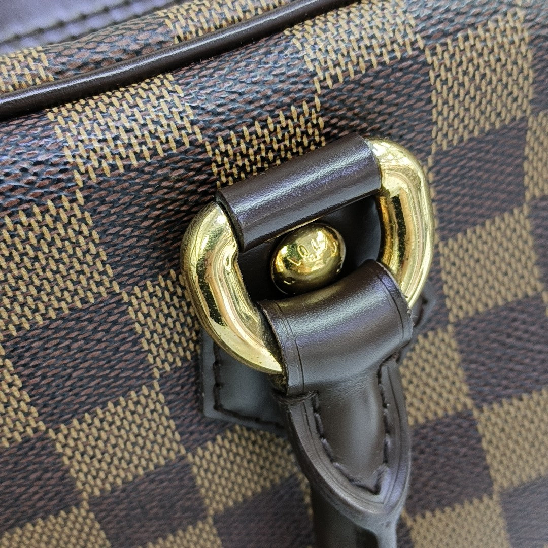 DUOMO Damier Ebene Coated Canvas Brown