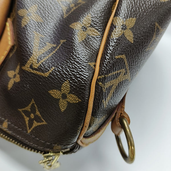 SPEEDY 30 Monogram Coated Canvas Brown