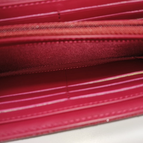 Quilted Patent Lambskin Wallet Pink