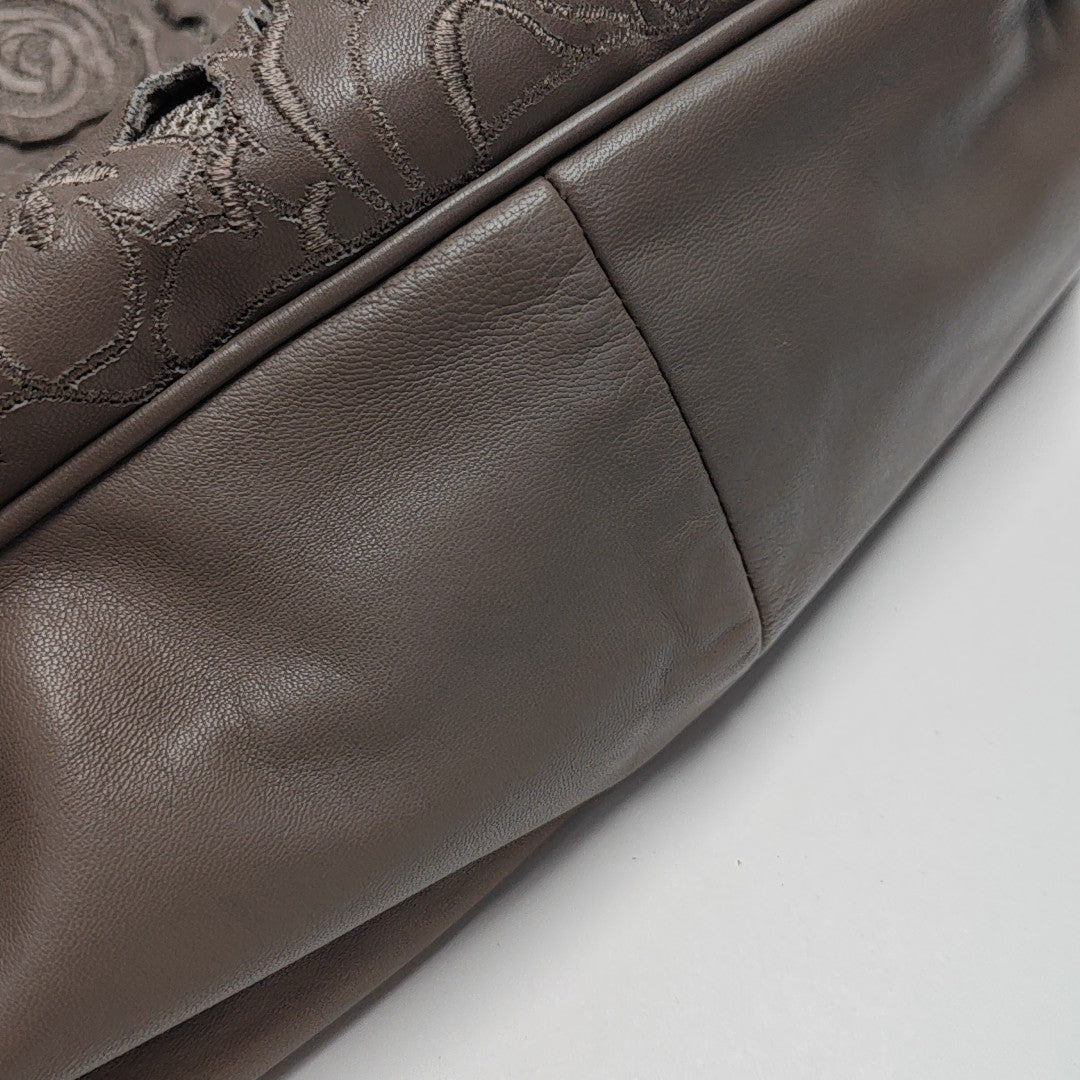 Lambskin Shoulder Bag Gray