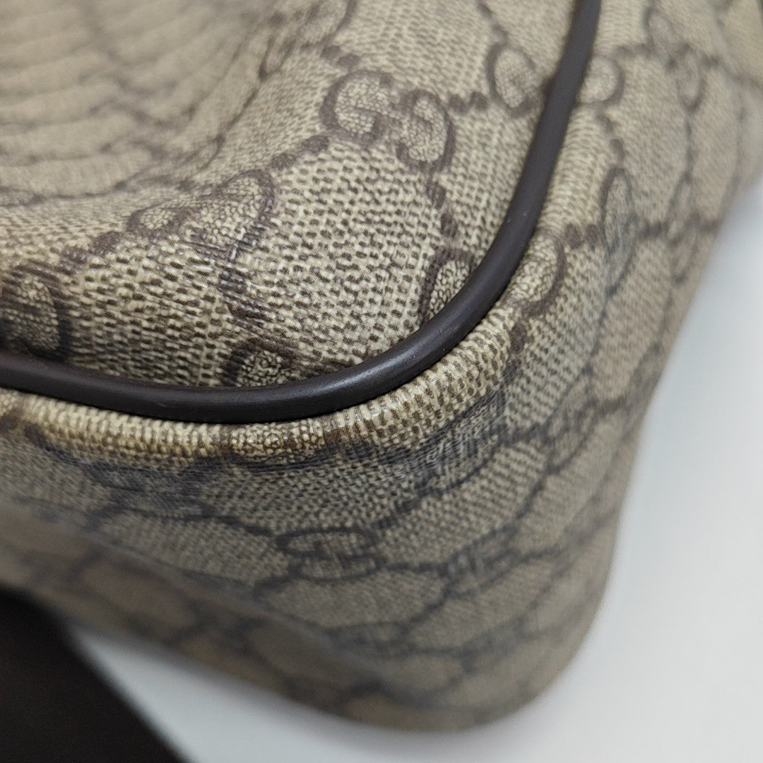 GG Supreme Monogram Coated Canvas Brown