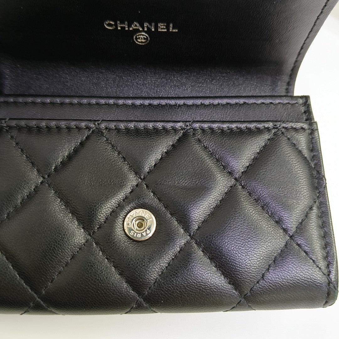 Quilted Lambskin Wallet Black