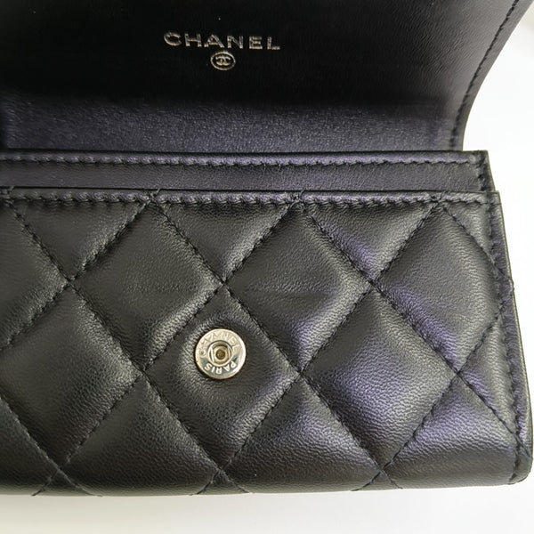 Quilted Lambskin Wallet Black