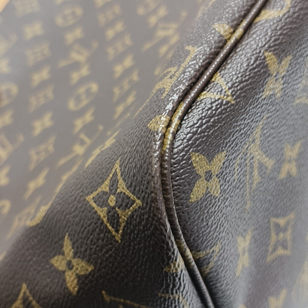 NEVERFULL MM Monogram Coated Canvas Brown