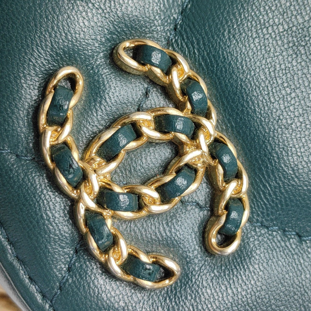 CHANEL 19 Small Quilted Calfskin Blue