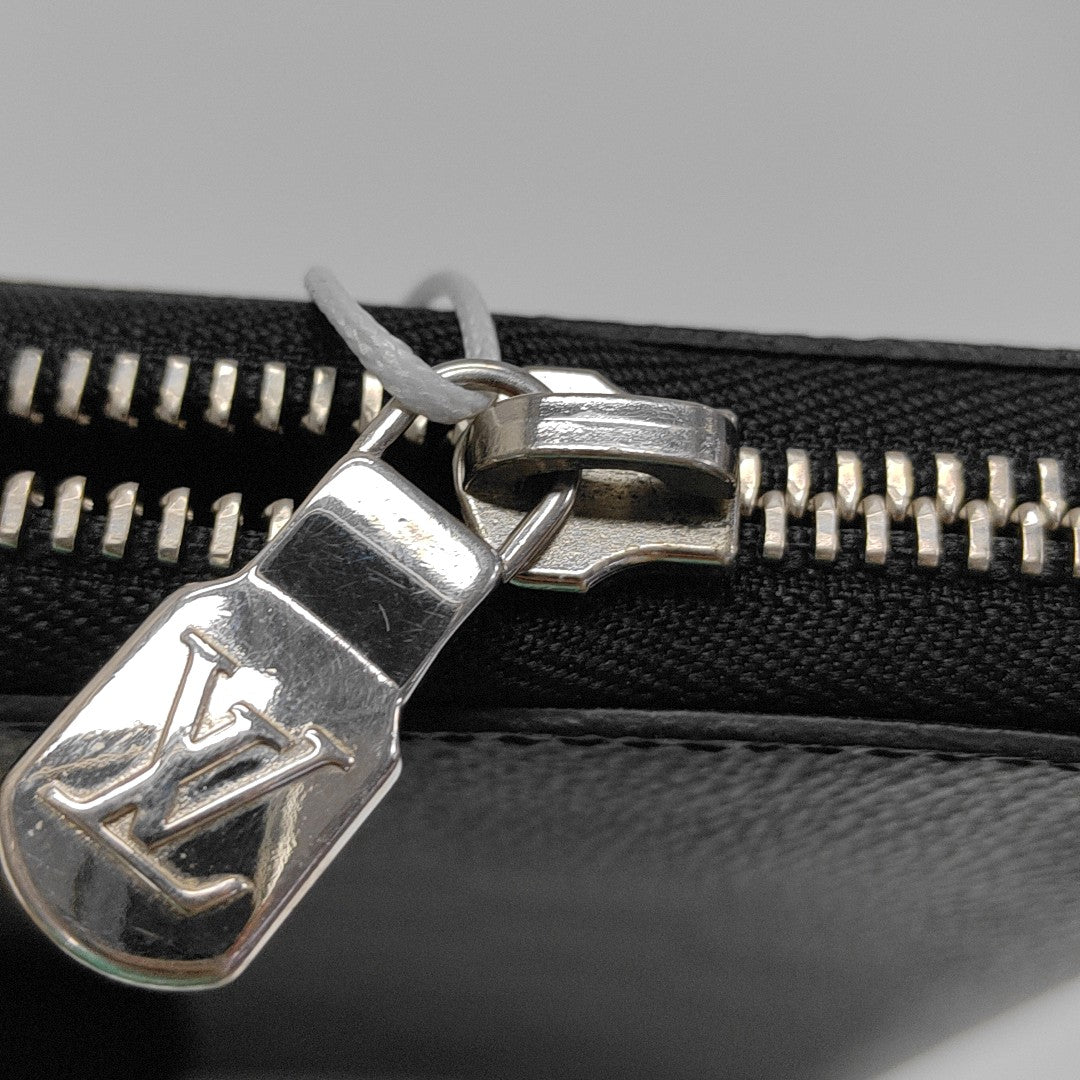 ZIPPY Damier Graphite Coated Canvas Gray Wallet