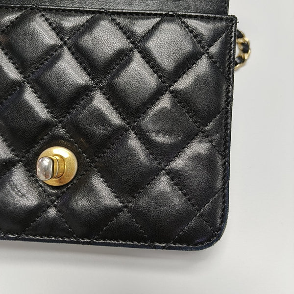 Lambskin Crossbody Bag Black
