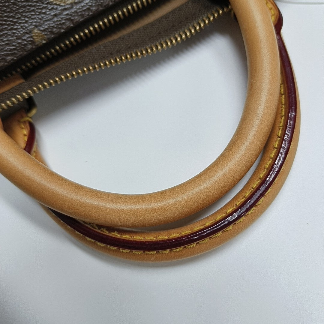 SPEEDY 30 Monogram Coated Canvas Brown