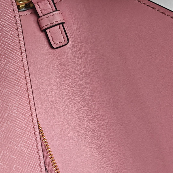 Saffiano Calfskin Shoulder Bag Pink