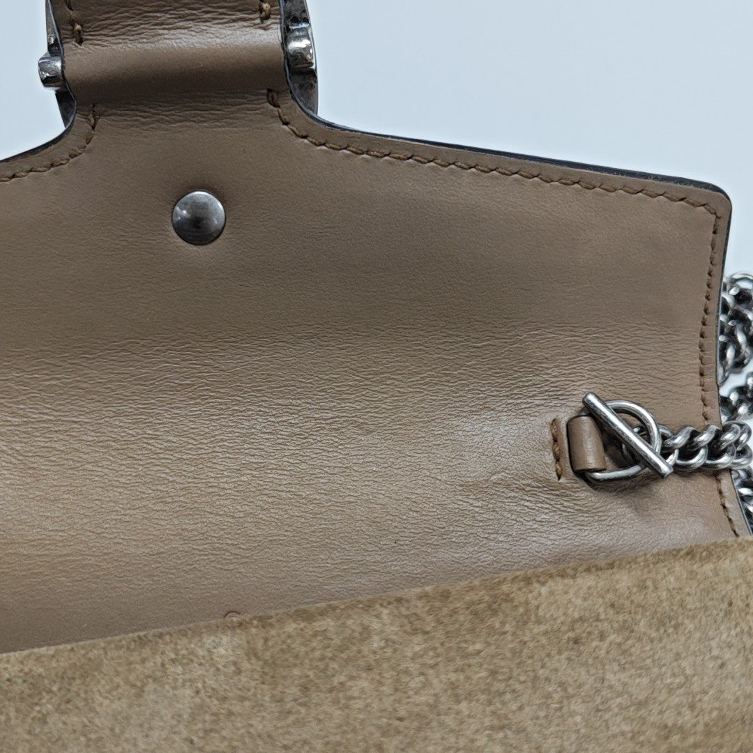 Dionysus Super Mini Monogram Coated Canvas Beige