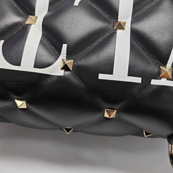 Candystud Quilted Lambskin Black
