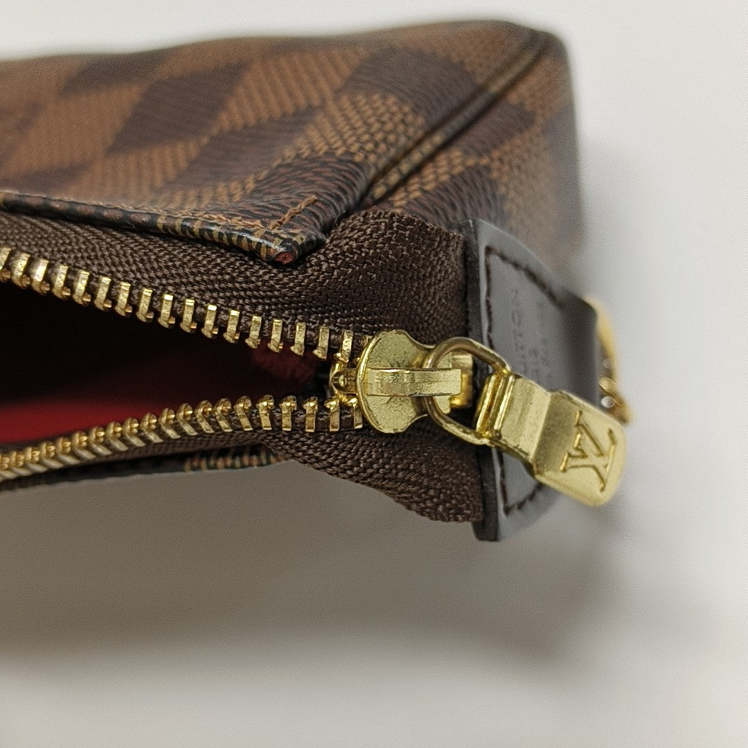 ACCESSOIRES Mini Damier Ebene Coated Canvas Brown