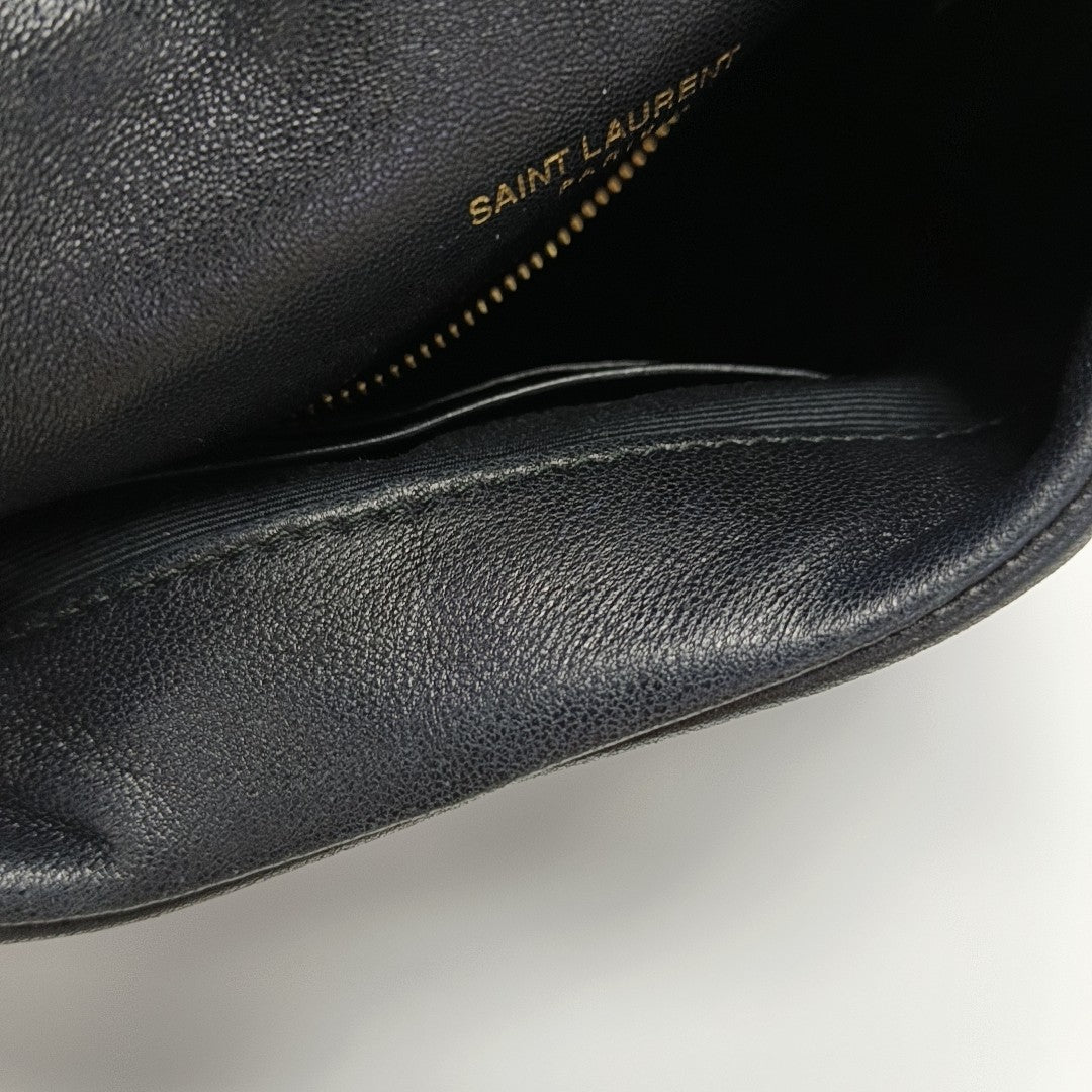 PUFFER Mini Chevron Lambskin Black