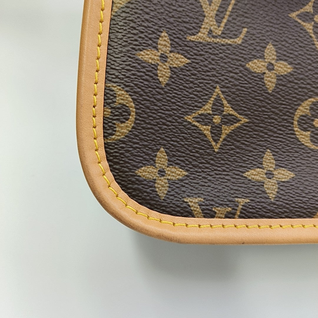 DIANE Monogram Coated Canvas Brown