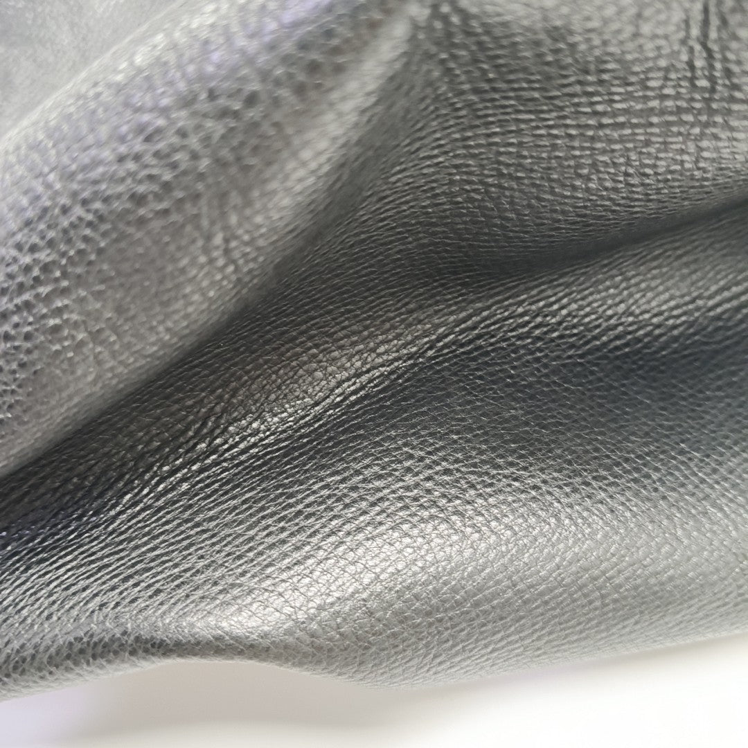 Leather Top Handle Bag Black