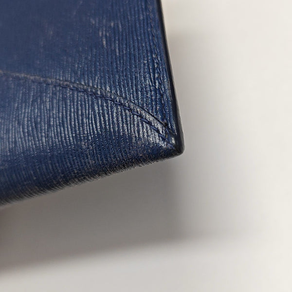 Envelope Wallet Calfskin Blue Wallet