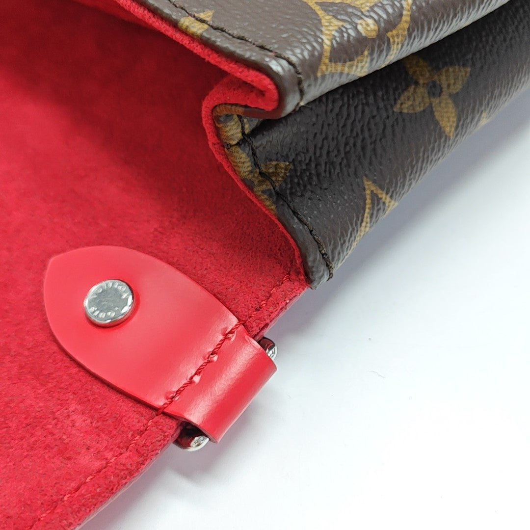SAINT MICHEL Monogram Coated Canvas Brown