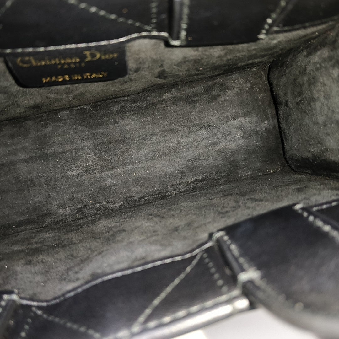 Lady D-Joy Mini Cannage Calfskin Black