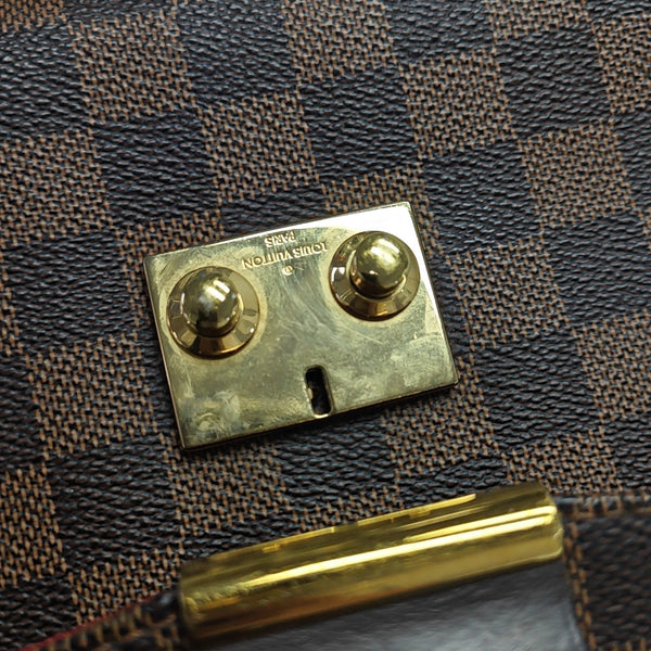 CROISETTE Damier Ebene Coated Canvas Brown