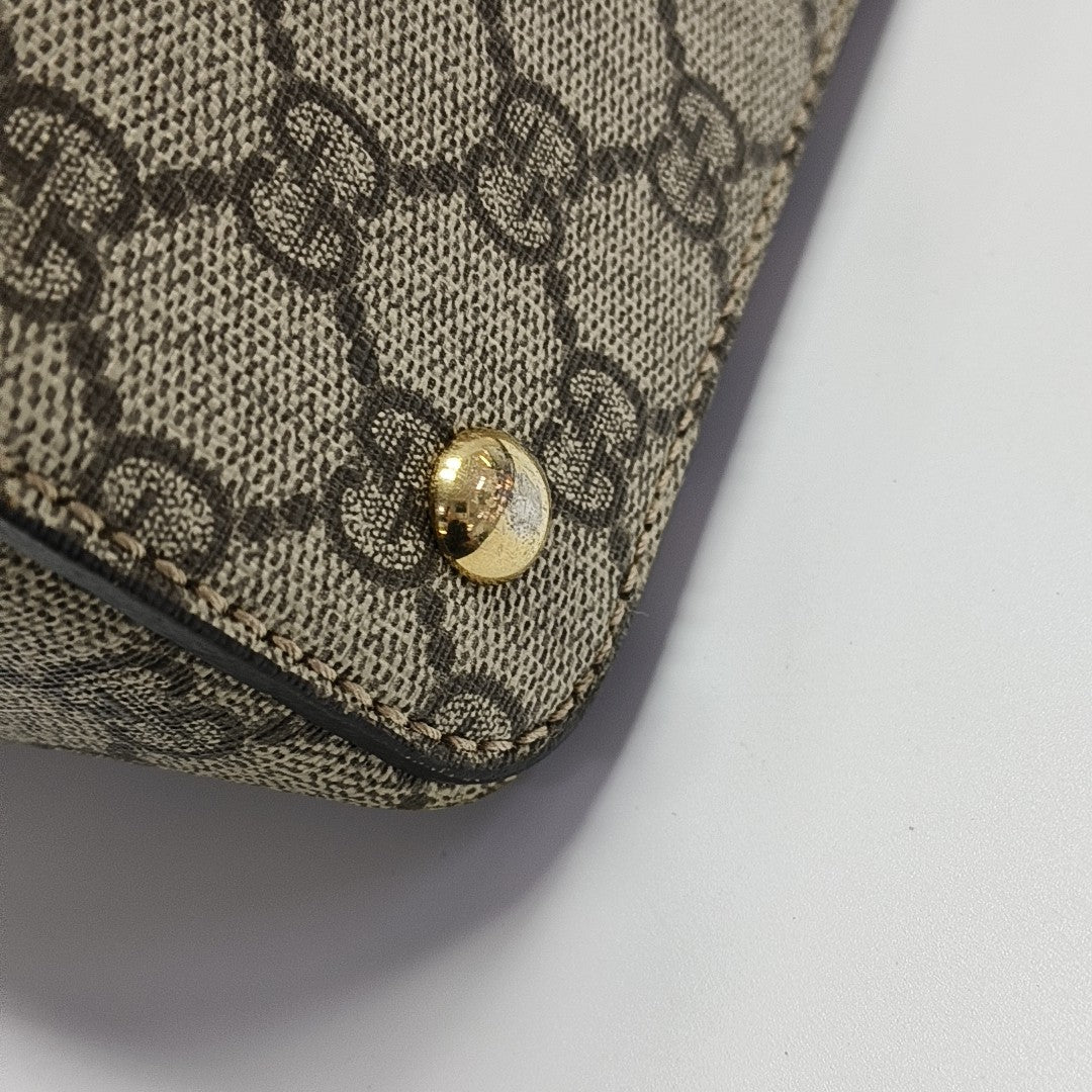 GG Blooms Monogram Coated Canvas Beige