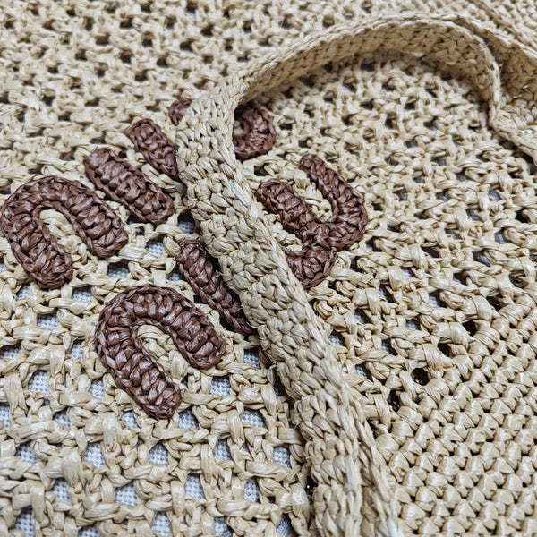 Straw Tote Bag Beige