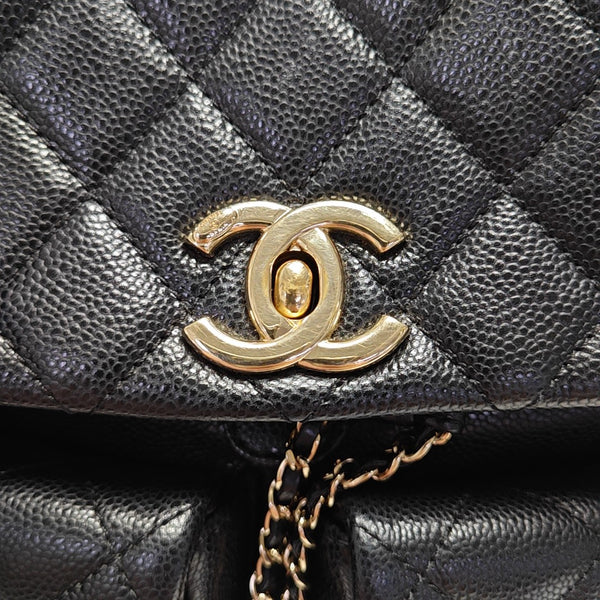 DUMA Medium Quilted Grained Calfskin Black