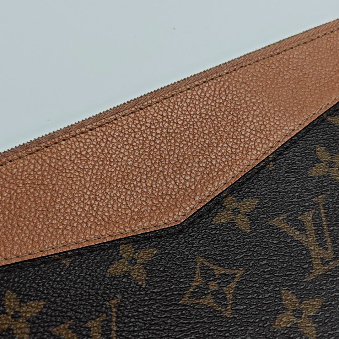 DAILY Monogram Coated Canvas Brown
