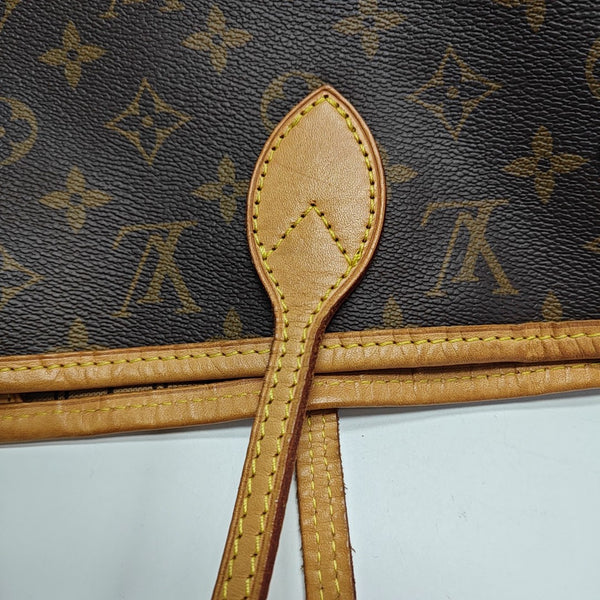 NEVERFULL MM Monogram Coated Canvas Brown