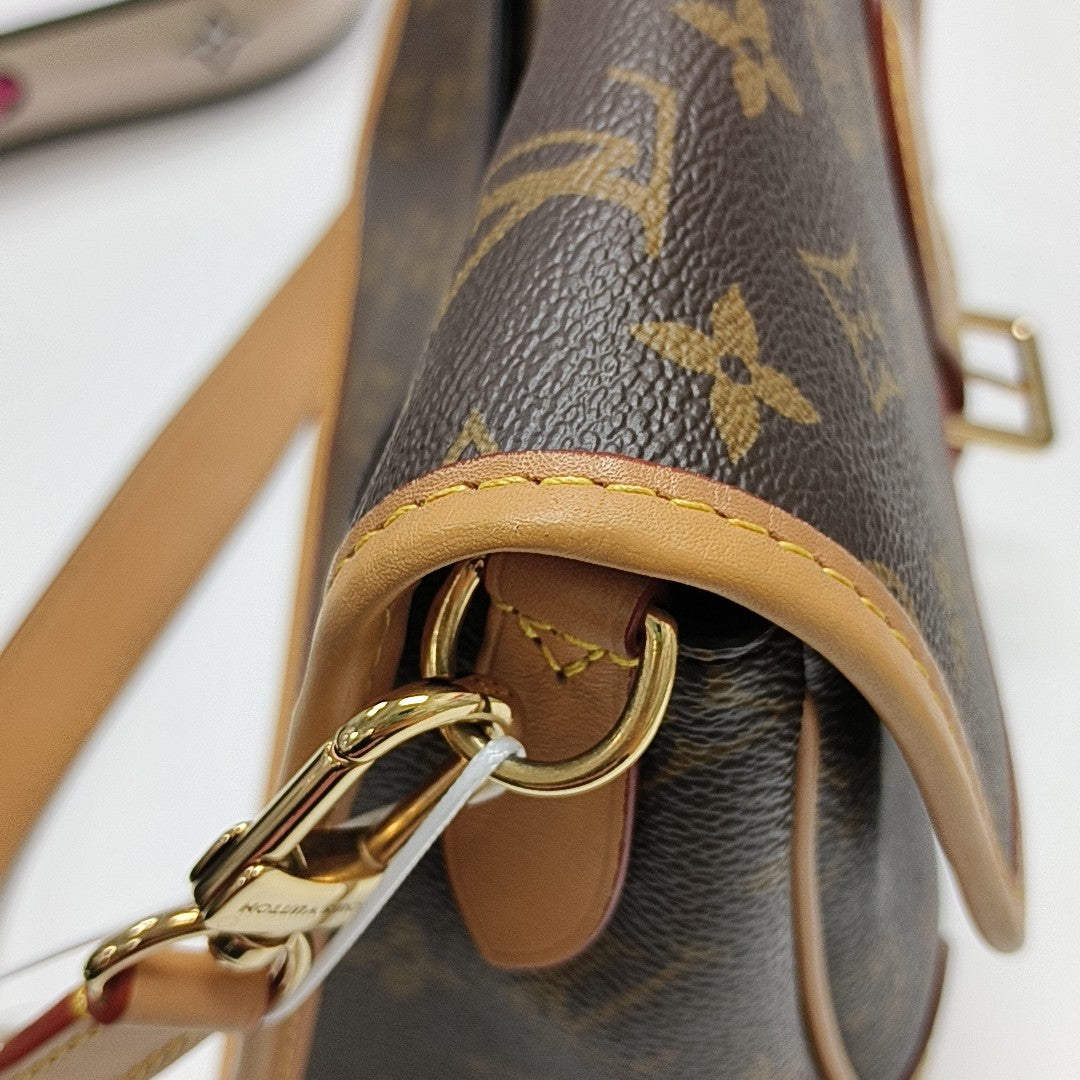 DIANE Monogram Coated Canvas Brown