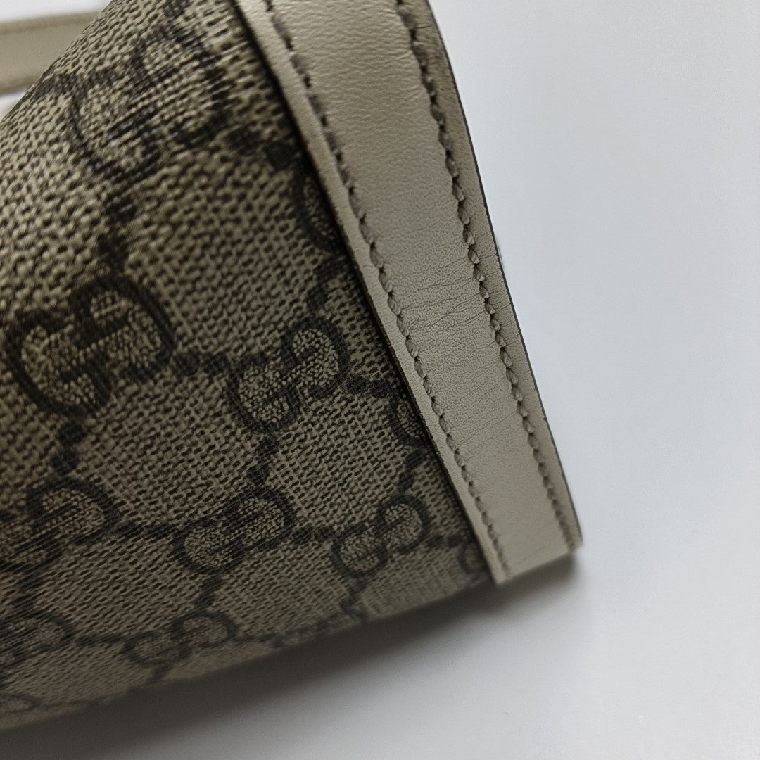 Padlock Small Monogram Coated Canvas Beige