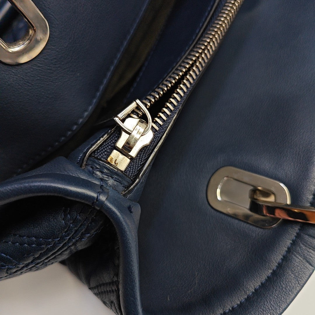 LILIA PM Monogram Calfskin Blue