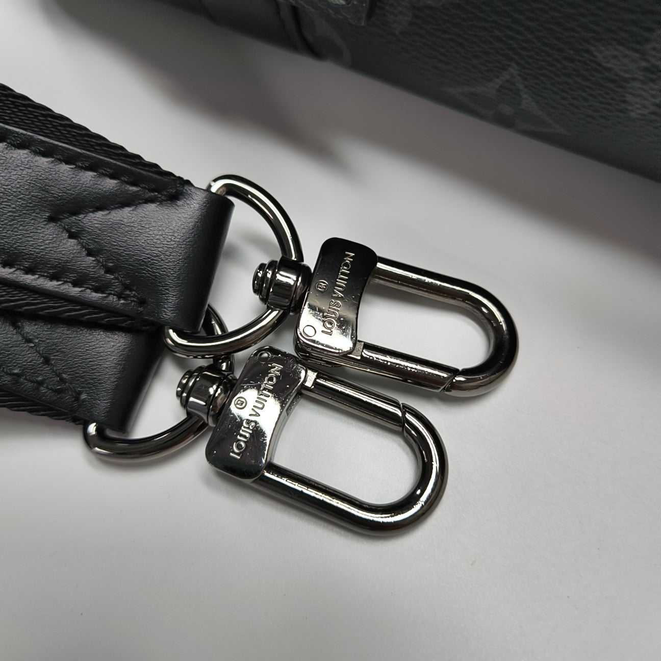 KEEPALL Monogram Coated Canvas Black