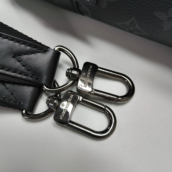 KEEPALL Monogram Coated Canvas Black