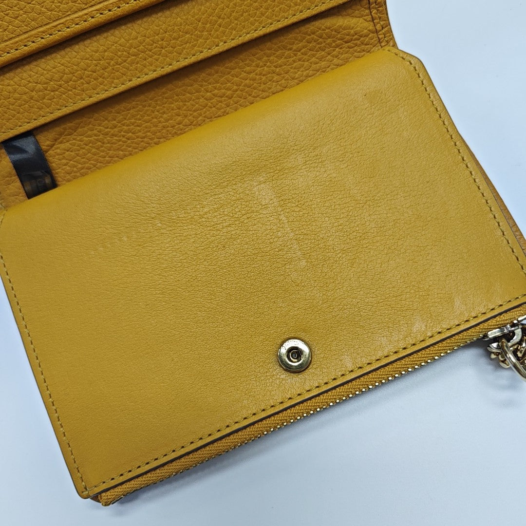 Calfskin Clutch Yellow