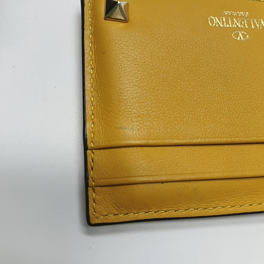 Leather Card Holder Yellow
