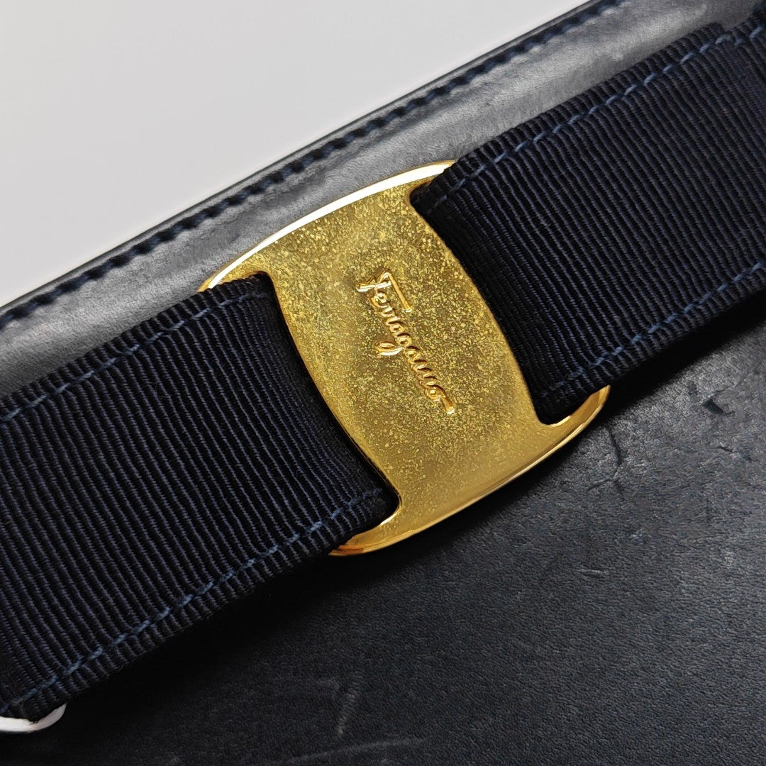 Calfskin Shoulder Bag Blue