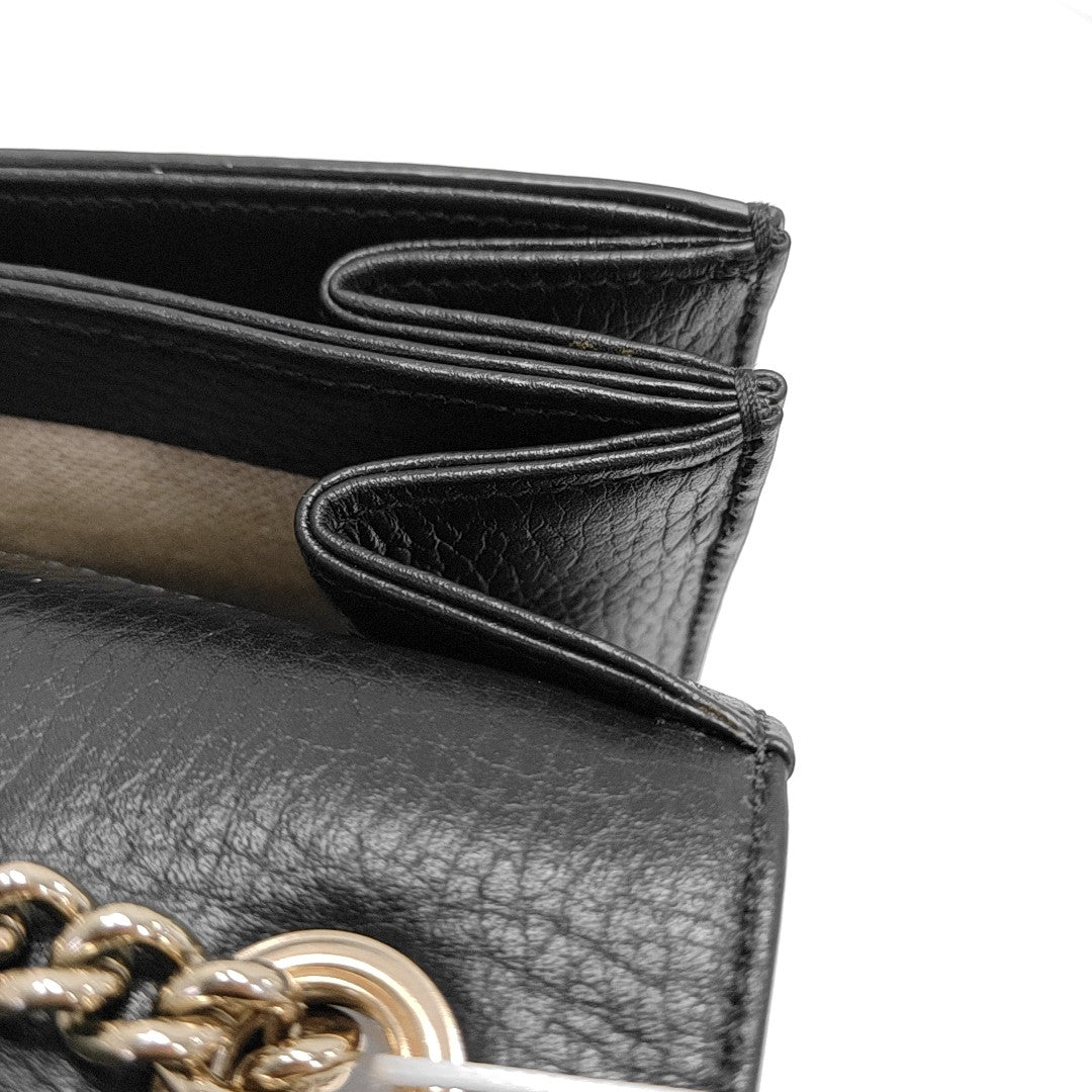 Interlocking G Small Calfskin Black