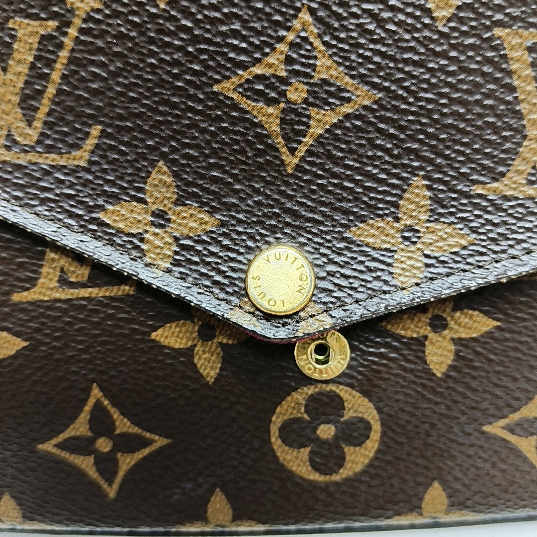 Authenticated pre-owned  FÉLICIE Monogram Coated Canvas Brown - Crossbody Bag at Looply