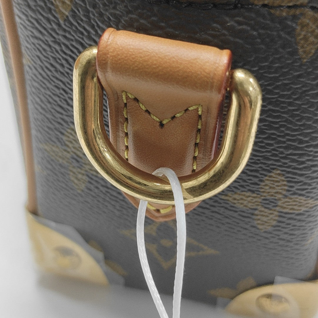 SOFT TRUNK Mini Monogram Coated Canvas Brown