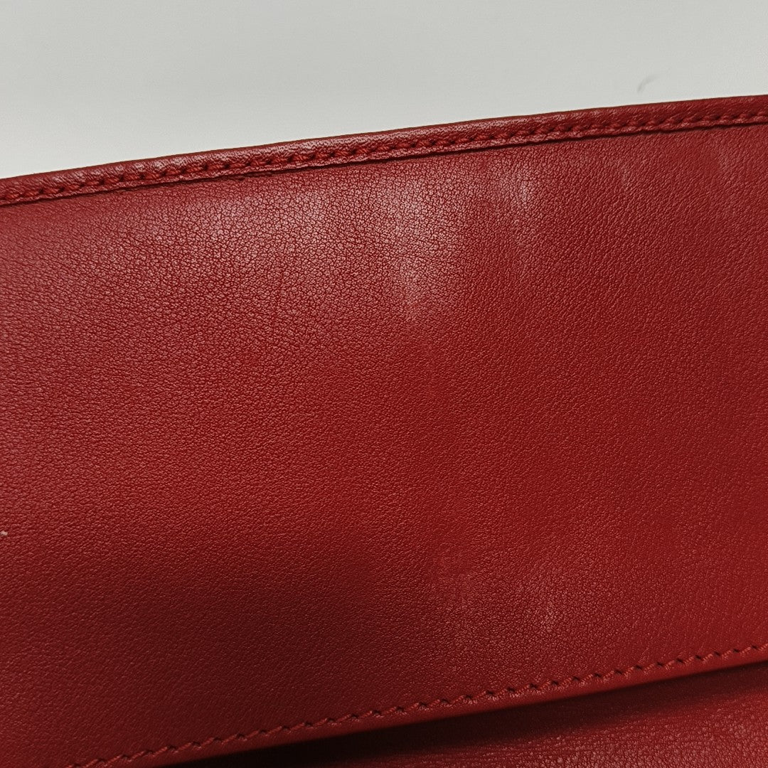 Monogram Calfskin Wallet Red