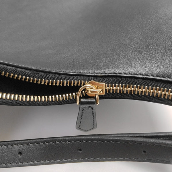 Calfskin Top Handle Bag Black