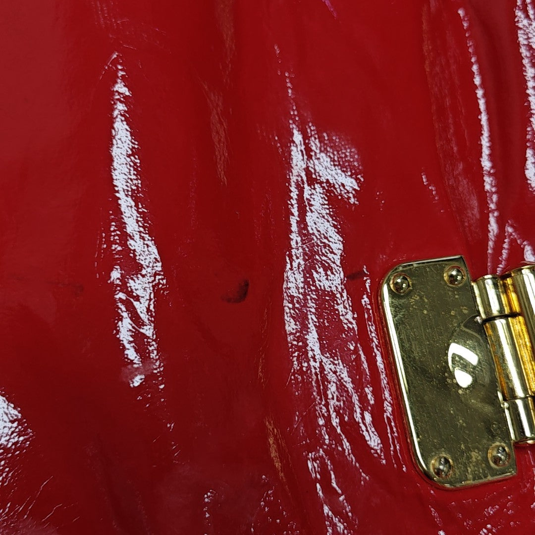 Patent Leather Tote Bag Red